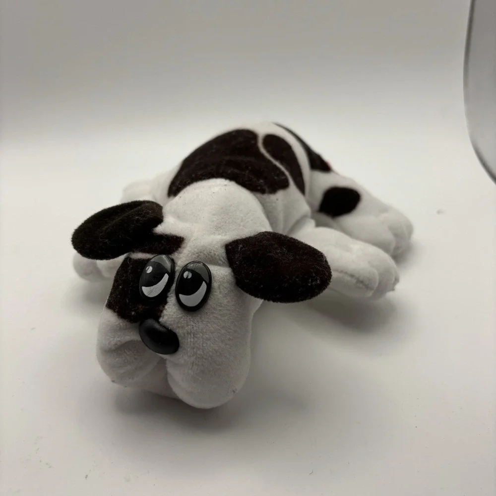 RARE Vintage Tonka Pound Puppy White with Brown Spots 8 inch‎
